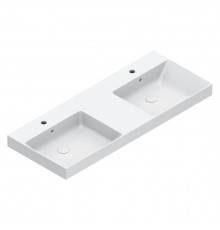 Catalano Zero Раковина 125x50см двойная, c 2 отв., цвет: белый глянцевый. 0121272001