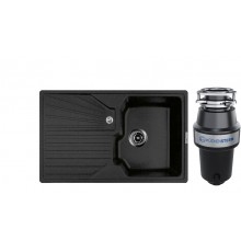 Комплект Мойка Lava L5.BAS basalt + Измельчитель KUCHENSTERN Muhle