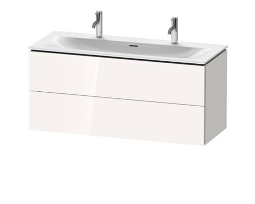 Duravit L-Cube База подвесная 122x48.1x55см с раковиной, 2 ящика, цвет: глянцевый белый. 2344120058,  LC630902222