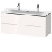 Duravit L-Cube База подвесная 122x48.1x55см с раковиной, 2 ящика, цвет: глянцевый белый. 2344120058,  LC630902222