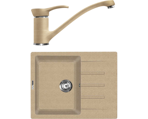 Комплект Мойка кухонная Lava L1.DUN dune + Смеситель SG04 DUN dune