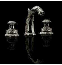 DevonDevon Excelsior Swan Смеситель для раковины на 3 отверстия. Цвет: никель. EXC-SW101NK
