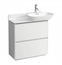 Laufen INO Тумба под раковину 77x35x78см, напольная, 2 ящика, ручки из анодированного алюминия, цвет: белый матовый. 8.1330.1.000.104.1,  4.0300.2.110.260.1