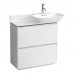 Laufen INO Тумба под раковину 77x35x78см, напольная, 2 ящика, ручки из анодированного алюминия, цвет: белый матовый. 8.1330.1.000.104.1, 4.0300.2.110.260.1
