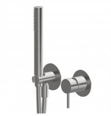 Newform X-STEEL 316 Смеситель для душа, встраиваемый,, ручной душ, кронштейн, шланг 150 см, цвет: INOX. 69676EX.50.050