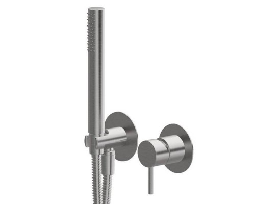 Newform X-STEEL 316 Смеситель для душа, встраиваемый,, ручной душ, кронштейн, шланг 150 см, цвет: INOX. 69676EX.50.050 Newform X-STEEL 316 Смеситель для душа, встраиваемый,, ручной душ, кронштейн, шланг 150 см, цвет: INOX. 69676EX.50.050