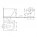 TOTO NC Унитаз подвесной 38x53x34см, безободковый, Tornado Flush, CeFiONtect, цвет: белый. CW762Y