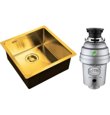 Комплект Мойка кухонная Zorg Light ZL R 480440 BRONZE + Измельчитель Inox D ZR-38 D