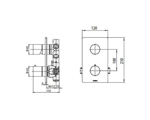 Bossini Inox Термостат для душа, встраиваемый, с девиаторм 1/2/3/4/5, цвет: глянцевая сталь. Z001250000, INZ003.030 Bossini Inox Термостат для душа, встраиваемый, с девиаторм 1/2/3/4/5, цвет: глянцевая сталь. Z001250000, INZ003.030