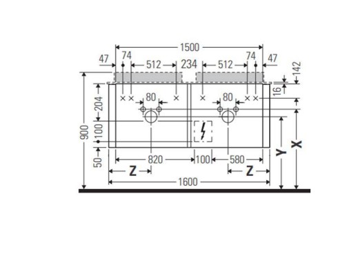 Duravit Happy D.2 Plus Тумба подвесная 160x55х35.4см, с 2 раковинами и 2 ящиками, цвет: stone grey satin matt. 2318600000, HP4936B9292, HP032HB8080 Duravit Happy D.2 Plus Тумба подвесная 160x55х35.4см, с 2 раковинами и 2 ящиками, цвет: stone grey satin matt. 2318600000, HP4936B9292, HP032HB8080