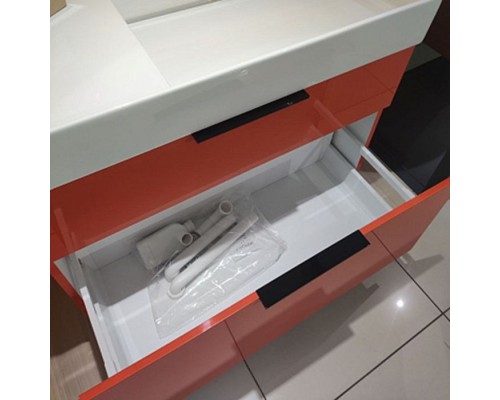 Laufen Kartell Тумба с раковиной, 89.5х45.5х61.5см, с 2 выдвижными ящиками, с сифоном, цвет: оранжевый глянцевый. 4.0760.2.033.635.1,  8.1033.9.000.111.1