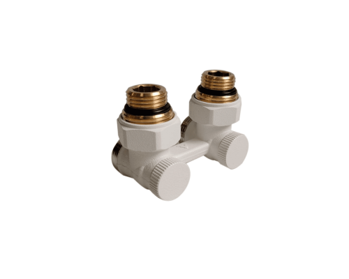 Узел нижнего подключения КЗТО PREMIUM 1/2ʹ х 3/4ʹ Eurokonus, угловой RAL 1T104S9016 УНПУRAL1T104S9016