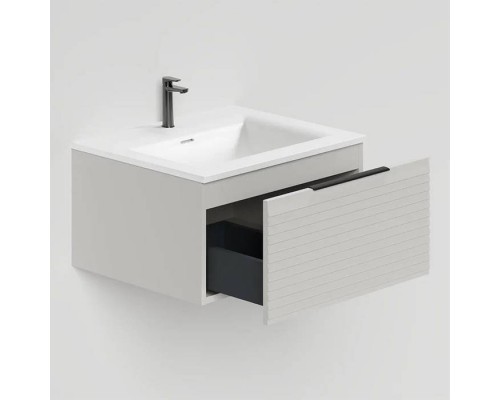 Salini Touch Тумба подвесная 60х50х32см., с раковиной, 1 ящик, гор. фрез., цвет: Сreamy. T600H1CON206