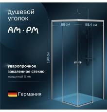 Душевой уголок AM.PM X-Joy W94G-403-9090-МТ 90х90 см, профиль хром матовый