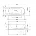 Duravit Darling New  Ванна 190х90x60см, акриловая, угол слева, с панелью и ножками,с 2 наклонами для спины, цвет: белый. 700246000000000
