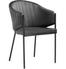 Стул Woodville Kortni dark grey, ножки black