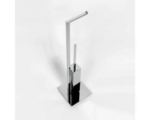 Colombo MiniQ Стойка напольная с ершом и держателем т/б L18x18 H67,5см, цвет: хром. B5018.CR-RNE