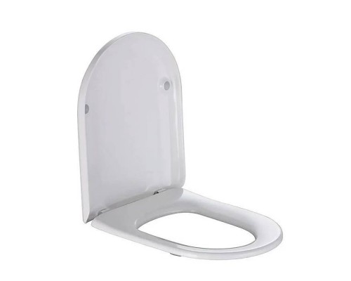 VilleroyBoch Hommage Сиденье с крышкой для унитаза, SoftClose, цвет: белый/нержавеющая сталь. 8809S1R1