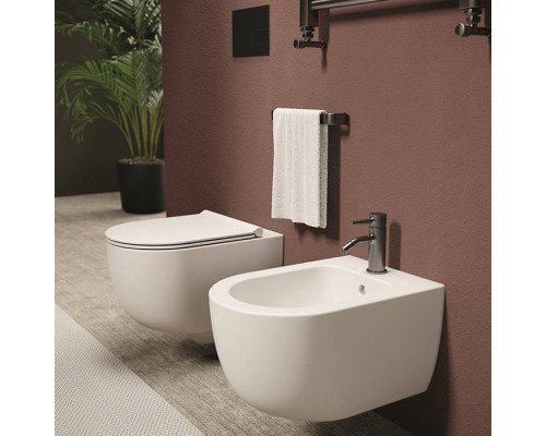 Alice Unica Унитаз 55х35см., подвесной, безободковый, без сиденья и крышки, цвет: белый глянцевый. 32240101,  FIX10