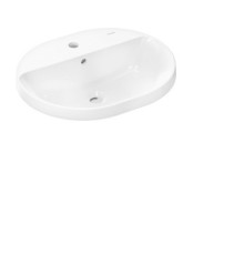 HG 60 161 450 Xuniva U Раковина встраиваемая 550х450 с отверстием под смеситель и переливом, белый 60161450