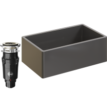 Комплект Мойка Domaci Сиена 50276-112 антрацит + Измельчитель Равенна Vento Plus 560