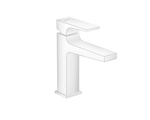 Hansgrohe Metropol Смеситель для раковины 110, на 1 отв, с донным клапаном, излив 135мм, цвет: белый матовый. 32507700 Hansgrohe Metropol Смеситель для раковины 110, на 1 отв, с донным клапаном, излив 135мм, цвет: белый матовый. 32507700