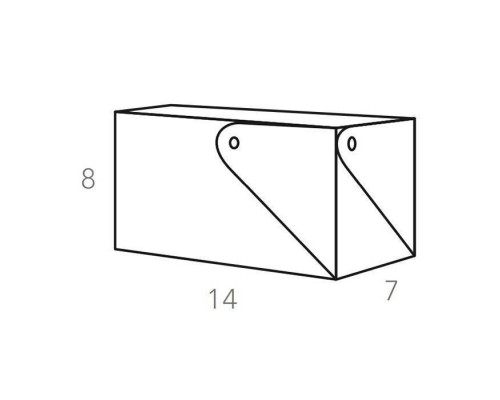 Colombo Adj Коробочка MIU для чайных пакетов, 7x14H8 см , цвет: устричный/пепельная роза. BADJ050-0207