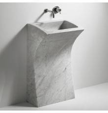 Agape Lito Раковина 55х40х93 см, без отв., мрамор Carrara, цвет: белый. ACER0733 *0