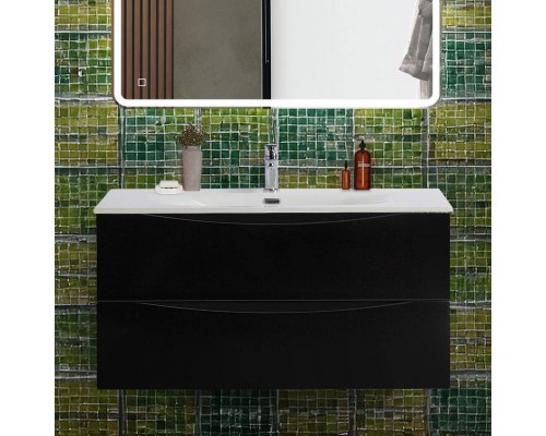 Тумба с раковиной BelBagno Marino-cer-n 100 подвесная, nero lucido Тумба с раковиной BelBagno Marino-cer-n 100 подвесная, nero lucido