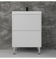 Тумба с раковиной Style Line Стокгольм 60 напольная, белый рифленый софт