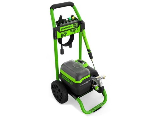 Мойка высокого давления аккумуляторная Greenworks 60V с портом на 2 АКБ (без АКБ и ЗУ) Мойка высокого давления аккумуляторная Greenworks 60V с портом на 2 АКБ (без АКБ и ЗУ)