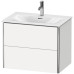 Duravit XSquare База подвесная 71x47.8x56см с раковиной, 2 яшика, цвет: глянцевый белый. XS432302222,  23447300001