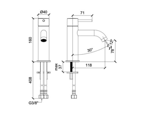 Almar Mixers Смеситель для раковины, 1 отв., без донного клапана, цвет: никель брашированный. E214000.NB Almar Mixers Смеситель для раковины, 1 отв., без донного клапана, цвет: никель брашированный. E214000.NB