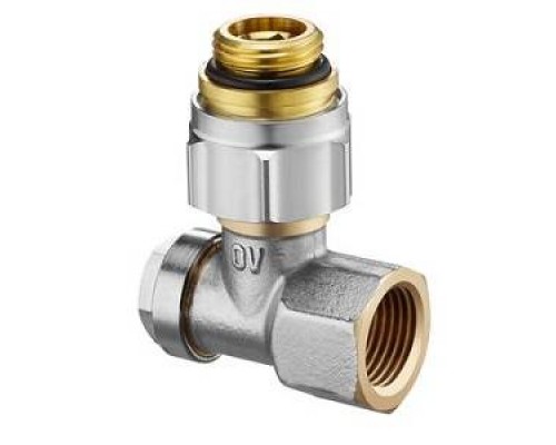 Соединение резьбовое Combi 3, Multiflex F, 1/2 НР х 1/2 ВР, запорно-присоединительное, угловое
