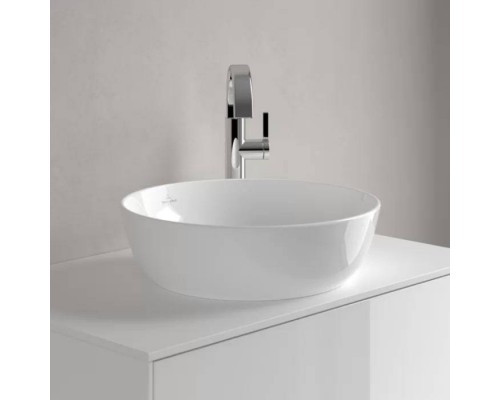 VilleroyBoch Artis Раковина 43х43х12.5см., накладная, без отв., без перелива, TitanCeram, цвет: альпийский белый. 41794301