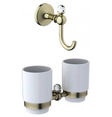 Набор Стакан Art Max Antic Crystal AM-E-2688SJ-Br двойной + Крючок