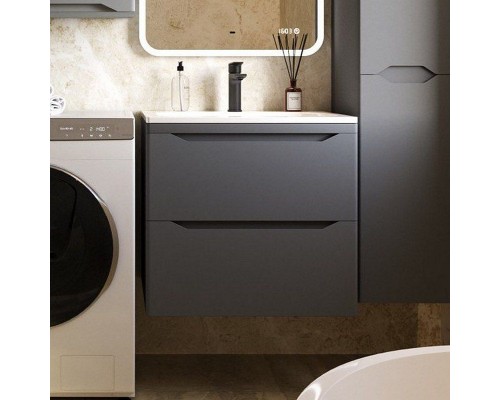 Тумба с раковиной Style Line Марелла 70 подвесная, серая