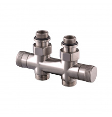 Узел прямой SR Rubinetterie Tondera 50 мм, запорный 1/2 х3/4Е, цвет матовый никель 0692-1500NSE0