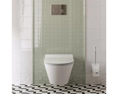 Kerama Marazzi PLAZA Modern Унитаз подвесной безободковый, система смыва RIM UP+, цвет: белый глянцевый . PLV.wc.02\WHT