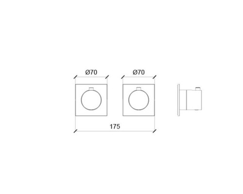 Almar Modular Смеситель для душа, встраиваемый, термостатический, с переключателем на 2-3 положения, цвет: оружейный металл брашированный PVD. E180182.GM