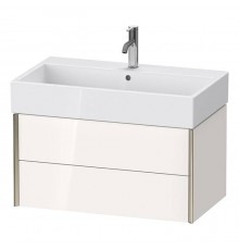 Duravit XViu Тумба подвесная 78.4x45.4x39.7см, с раковиной, 2 ящика, цвет: белый глянцевый/champagne matt. 2350800000,  XV43360B122