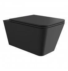 Alice Hide Square Унитаз 55х35см., подвесной, безободковый, без сиденья и крышки, цвет: чёрный матовый. 31210108,  FIX10