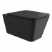 Alice Hide Square Унитаз 55х35см., подвесной, безободковый, без сиденья и крышки, цвет: чёрный матовый. 31210108,  FIX10