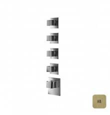 Almar High Flow Square Смеситель для душа, встраиваемый, термостатический, цвет: High Brass Brushed PVD. E180024.HB