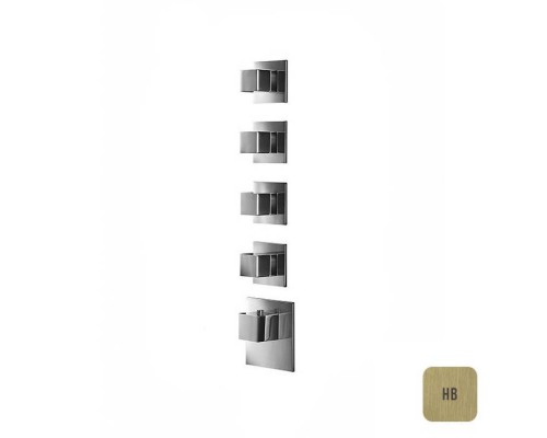 Almar High Flow Square Смеситель для душа, встраиваемый, термостатический, цвет: High Brass Brushed PVD. E180024.HB Almar High Flow Square Смеситель для душа, встраиваемый, термостатический, цвет: High Brass Brushed PVD. E180024.HB