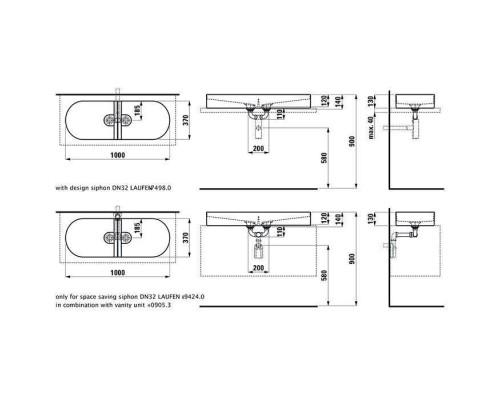 Laufen Sonar Раковина 100x37x13см., двойная, накладная, без отв., без перелива, цвет: белый матовый. 8.1234.8.757.112.1 Laufen Sonar Раковина 100x37x13см., двойная, накладная, без отв., без перелива, цвет: белый матовый. 8.1234.8.757.112.1