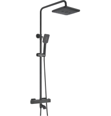 Душевая стойка Rose R3536H с термостатом, черная