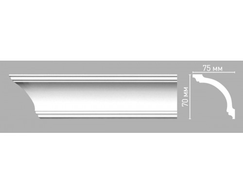 Плинтус потолочный гладкий DECOMASTER 96260 (70х75х2400мм) Плинтус потолочный гладкий DECOMASTER 96260 (70х75х2400мм)