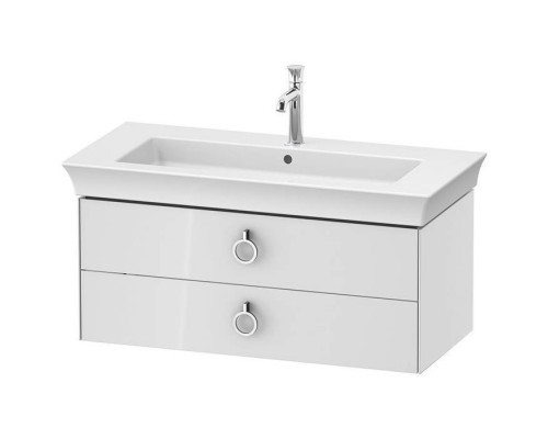 Duravit White Tulip Тумбочка подвесная 98.4x45.8х41см., раковина, 2 ящика с ручкой, цвет: белый высокоглянцевый. 2363100000, WT435208585 Duravit White Tulip Тумбочка подвесная 98.4x45.8х41см., раковина, 2 ящика с ручкой, цвет: белый высокоглянцевый. 2363100000, WT435208585
