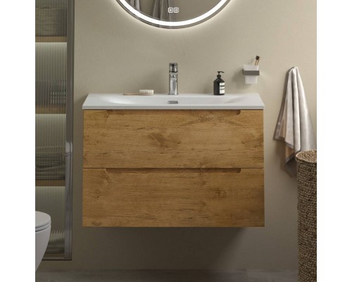 Тумба с раковиной BelBagno Etna 39 80 rovere nature, раковина BB-8099-3-80 Тумба с раковиной BelBagno Etna 39 80 rovere nature, раковина BB-8099-3-80